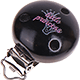Clip con motivo "Little princess" : nero