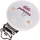 Clip con motivo "Little princess" : bianco - rosa scuro
