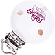 Clip con motivo "Mamas Engel" : bianco - rosa scuro