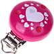 Clip con motivo con cuori : rosa scuro