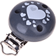 Clip con motivo con cuori : grigio