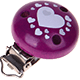 Clip con motivo con cuori : viola viola