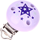 Clip con motivo con stelle : lilla
