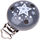 Clip con motivo con stelle : grigio