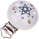 Clip con motivo con stelle : grigio chiaro