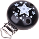 Clip con motivo con stelle : nero