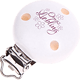 Clip con motivo "Omas Liebling" : bianco - rosa scuro