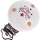 Clip con motivo "Opas Liebling" : bianco - rosa scuro