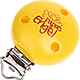 Clip con motivo "Papas Engel" : giallo