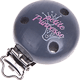 Clip con motivo "petite princesse" : grigio