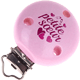 Clip con motivo "petite sœur" : rosa