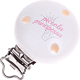 Motivclip "piccola principessa" (Italienisch) : weiß - babyrosa