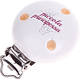 Motivclip "piccola principessa" (Italienisch) : weiß - dunkelpink