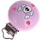 Clip con motivo “Teschio” : rosa