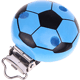 Clip con motivo “Pallone da calcio” : azzurra