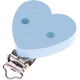 Clip a forma di cuore : azzurro bambino