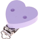Clip a forma di cuore : lilla