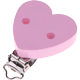 Clip a forma di cuore : rosa