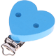 Clip a forma di cuore : azzurra