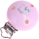 Clip con motivo “I love Mom” : rosa