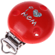 Clip con motivo “I love Mom” : rosso