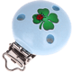 Motivclip – Kleeblatt : babyblau