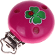 Motivclip – Kleeblatt : dunkelpink