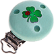 Motivclip – Kleeblatt : mint