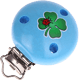 Motivclip – Kleeblatt : skyblau