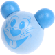 Perlina sagomata “Topo 3D” : azzurro bambino