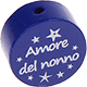 Motivperle "Amore del nonno" (Italienisch) : dunkelblau