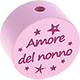 Motivperle "Amore del nonno" (Italienisch) : rosa