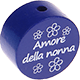 Motivperle "Amore della nonna" (Italienisch) : dunkelblau