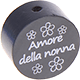 Motivperle "Amore della nonna" (Italienisch) : grau