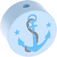 Perlina con motivo “Ancora” : azzurro bambino