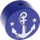 Perlina con motivo “Ancora” : blu scuro