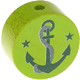 Perlina con motivo “Ancora” : verde giallo
