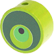 Perlina con motivo “Occhio di Nazar” : verde giallo