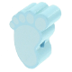 Perlina sagomata “Piede piccolo” : azzurro bambino