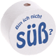 Perlina con motivo “Bin ich nicht süß?” : bianco - blu scuro