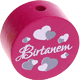 Motivperle "Birtanem" (Türkisch) : dunkelpink