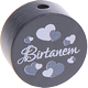 Motivperle "Birtanem" (Türkisch) : grau