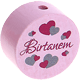 Motivperle "Birtanem" (Türkisch) : rosa