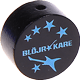 Motivperle "Blöjrokare" (Schwedisch) : schwarz - skyblau