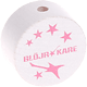 Motivperle "Blöjrokare" (Schwedisch) : weiß - babyrosa