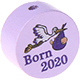 Perlina con motivo "Born 2020" : lilla