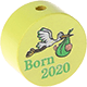 Perlina con motivo "Born 2020" : limone