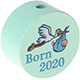 Perlina con motivo "Born 2020" : menta