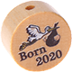 Perlina con motivo "Born 2020" : naturale