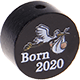 Perlina con motivo "Born 2020" : nero